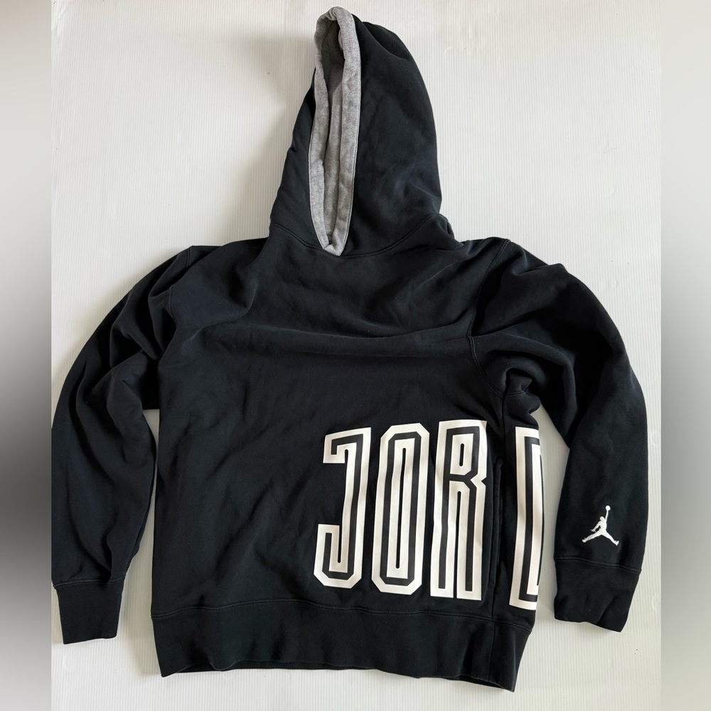 Air Jordan DNA Wrap Around Spellout Splete Black Pullover Hoodie Mens Size Large